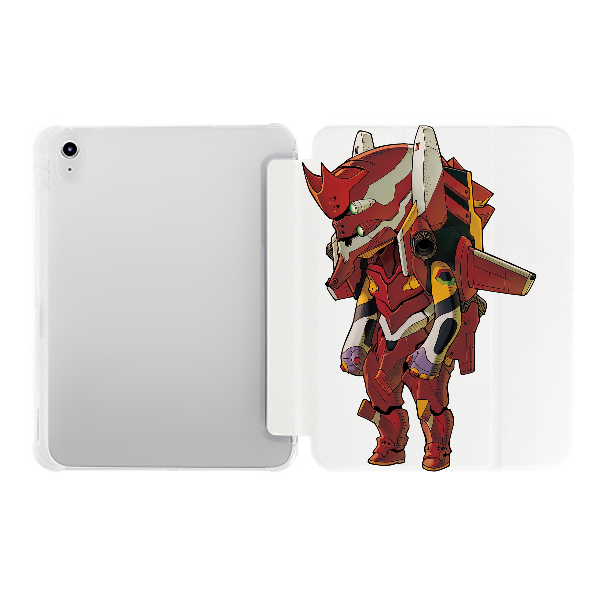 （画像用） EVA 新世紀エヴァンゲリオン IPad ケース ペン収納付き 三つ折りスタンド PUレザー×シリコン 対応機種9.5/10.5/10.9インチ